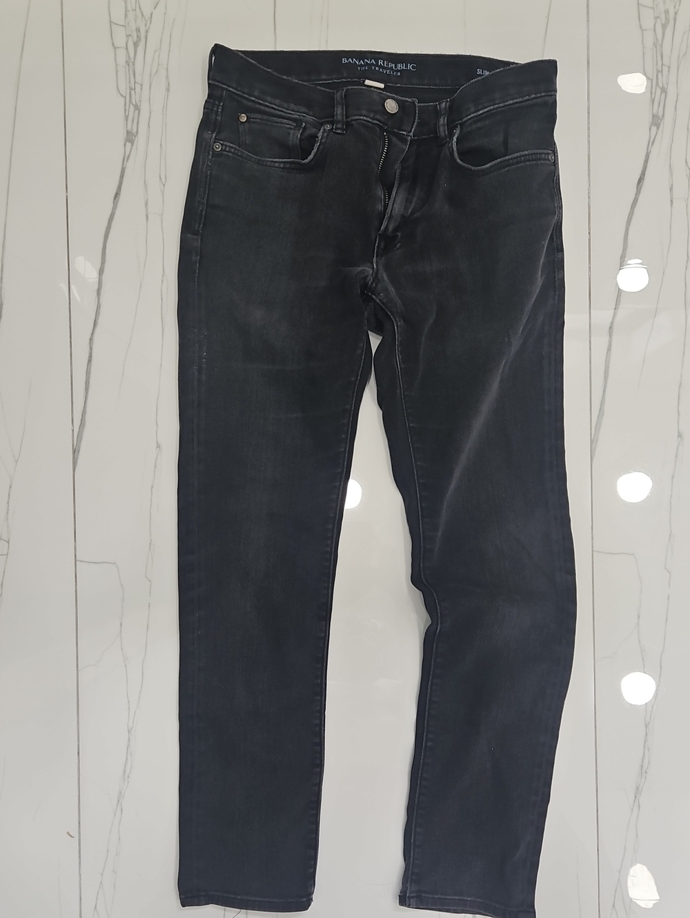 Banana Republic Men's Slim Jeans in Charcoal Black